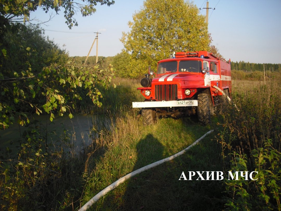 Пожар в Кологривском муниципальном округе, п. Ужуга